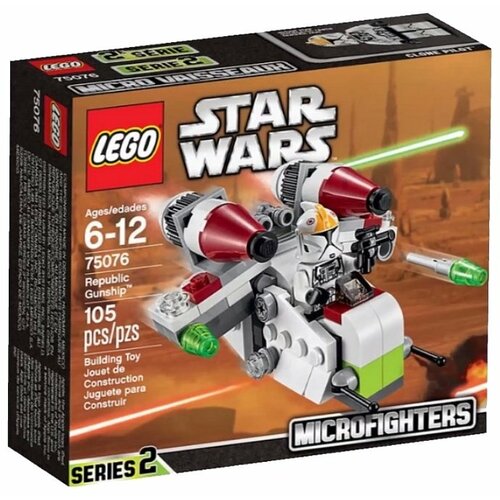 конструктор lego 75309 боевой корабль республики Конструктор LEGO Star Wars 75076 Республиканский истребитель, 105 дет.