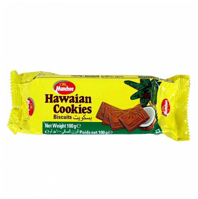 Печенье кокосовое Hawaian cookies 100 г, Шри-Ланка