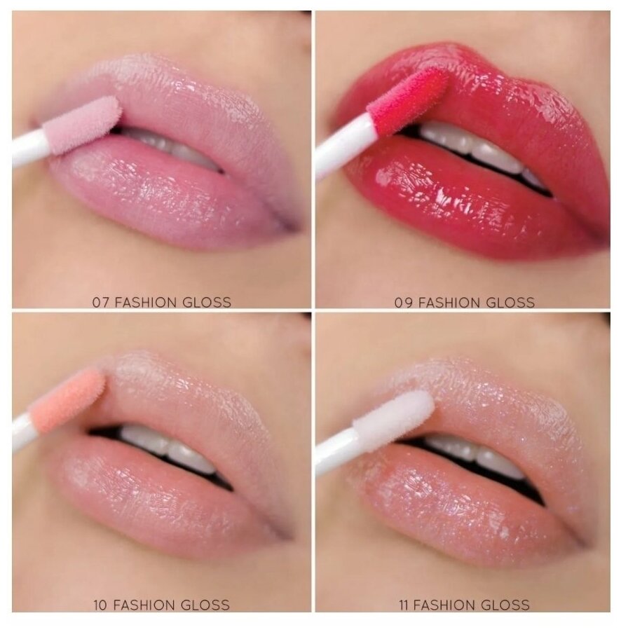 Блеск для губ с зеркальным эффектом Fashion gloss Relouis 3,7г тон 09 Пламя Мадрида Релуи Бел ООО - фото №14