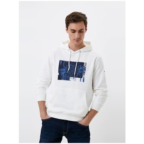 толстовка для мужчин, Pepe Jeans London, модель: PM582227, цвет: белый, размер: XXL