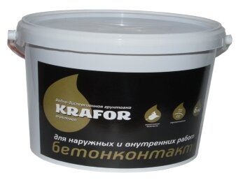 Грунтовка Krafor бетонконтакт универсальная 3кг 27340 - фотография № 5