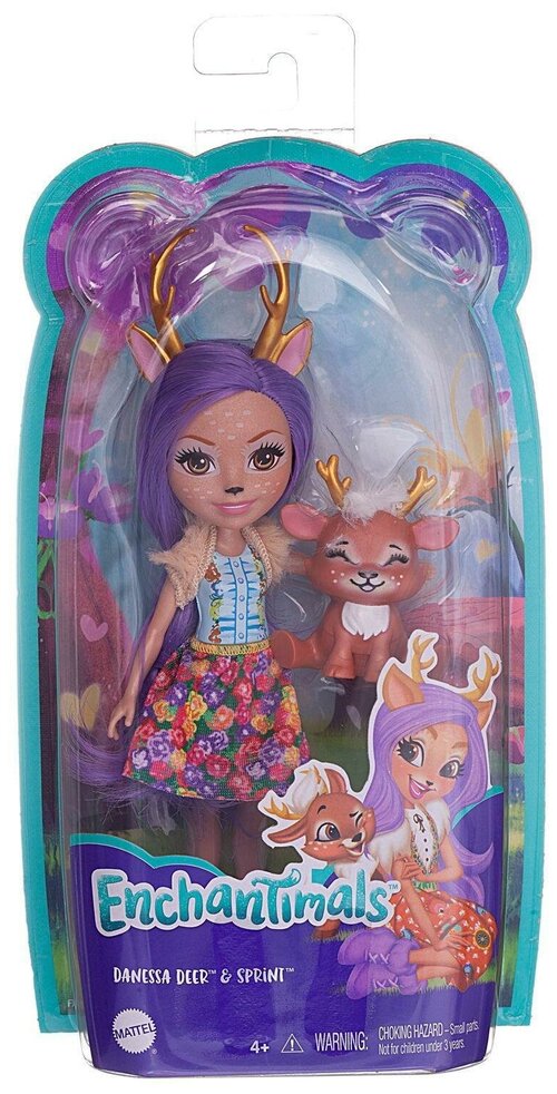 Кукла Mattel Enchantimals Данэсса Оленни с питомцем Спринт