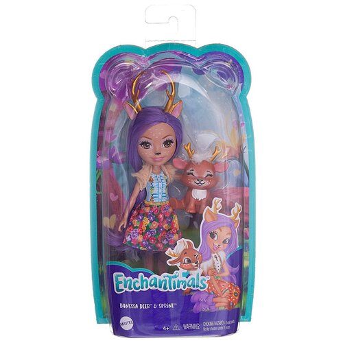 Кукла Mattel Enchantimals Данэсса Оленни с питомцем Спринт кукла большая с любимой зверюшкой enchantimals данэсса оленни и спринт frh54