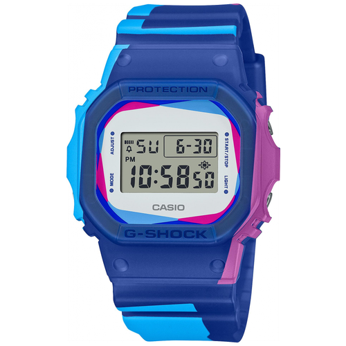 Наручные часы CASIO G-Shock DWE-5600PR-2, синий, черный