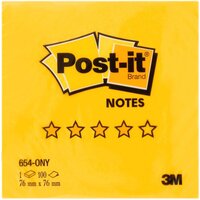 3M Бумага для заметок с липким слоем POST-IT OPTIMA ( 76 x 76 мм) 100 л. Лето, желтый неон 654-ONY