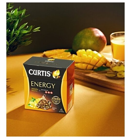 Чай черный Curtis "Energy", с добавками, 15 пирамидок - фотография № 10