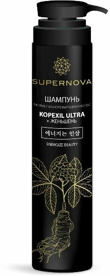 Supernova Шампунь против сильного выпадения волос Kopexil Ultra + Женьшень 350 мл 1 шт