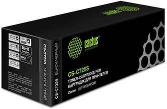 Картридж Cactus CS-C725S для Canon i- Sensys LBP 6000/6000B, 1600стр., черный