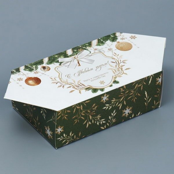 Сборная коробка-конфета "Золото", 9.3 x 14.6 x 5.3 см, 5 шт.