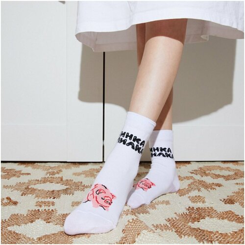 фото Детские носки st. friday socks "iowa. белая свинка-копилка", размер 30-33