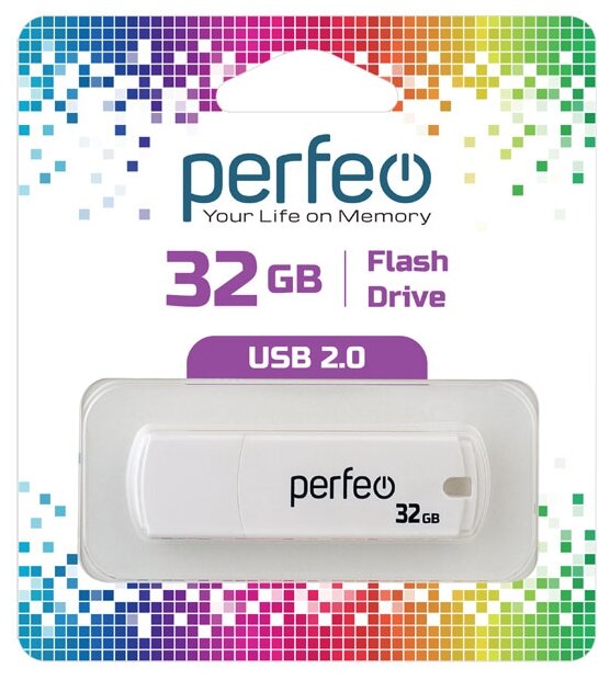 USB флешка Perfeo USB 32GB C05 белая