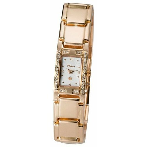 Platinor Женские золотые часы «Мадлен» Арт.: 90551-2.316 на браслете Арт.: 52020