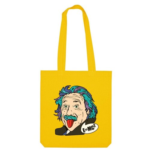 Сумка шоппер Us Basic, желтый сумка эйнштейн космос оранжевый