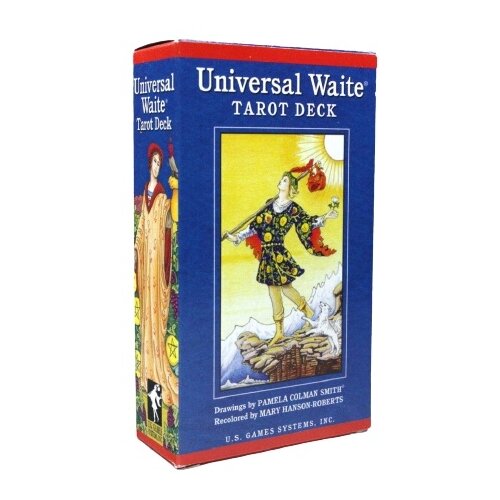 Гадальные карты U.S. Games Systems Таро Universal Waite Tarot Deck, 78 карт, желтый/синий, 300 карты таро оригинальное таро райдера уэйта original rider waite tarot u s games systems