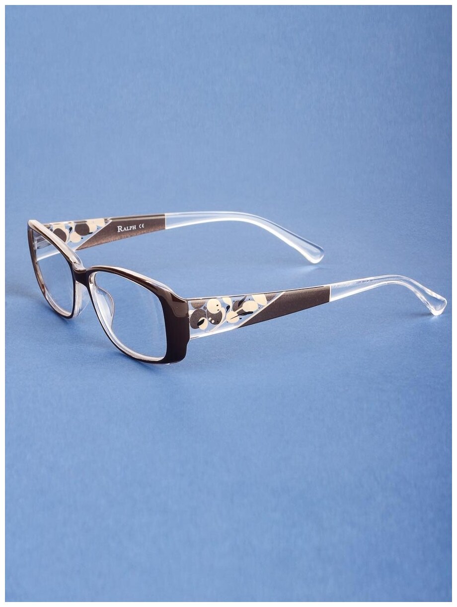 Готовые очки для зрения коричневые с диоптриями -6.00 футляр