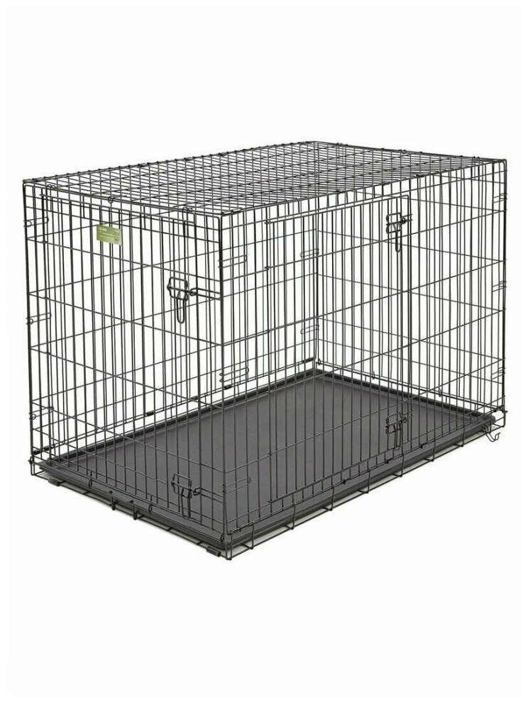 Клетка MidWest iCrate для собак 124х79х82h см, 2 двери, черная - фотография № 20