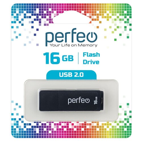 Флешка Perfeo C04 16 ГБ, black флэш диск usb perfeo 16gb c04 red pf c04r016