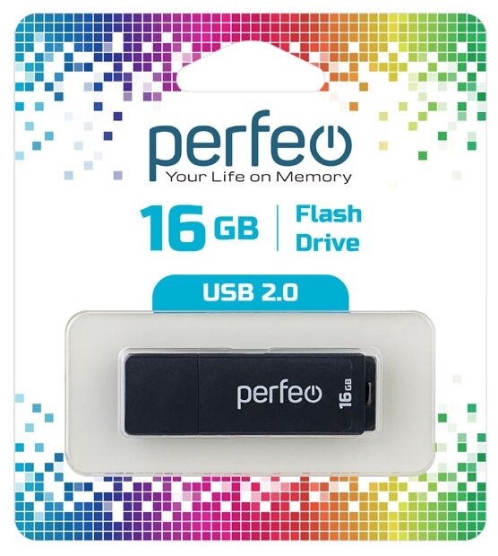 Perfeo USB Drive 16GB C04 Black PF-C04B016