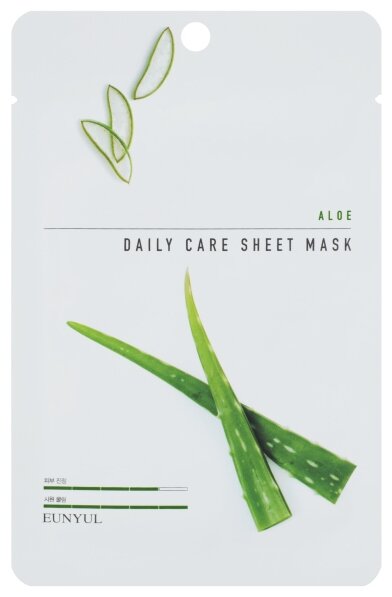 Eunyul тканевая маска Daily Care Sheet Mask с экстрактом алое, 22 г, 22 мл