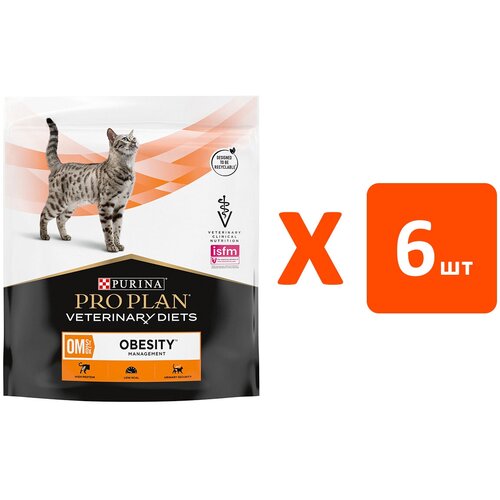 PRO PLAN VETERINARY DIETS OM ST/OX OBESITY для взрослых кошек при ожирении (0,35 кг х 6 шт) pro plan veterinary diets ur st ox urinary ocean fish для взрослых кошек при мочекаменной болезни с рыбой 1 5 1 5 кг