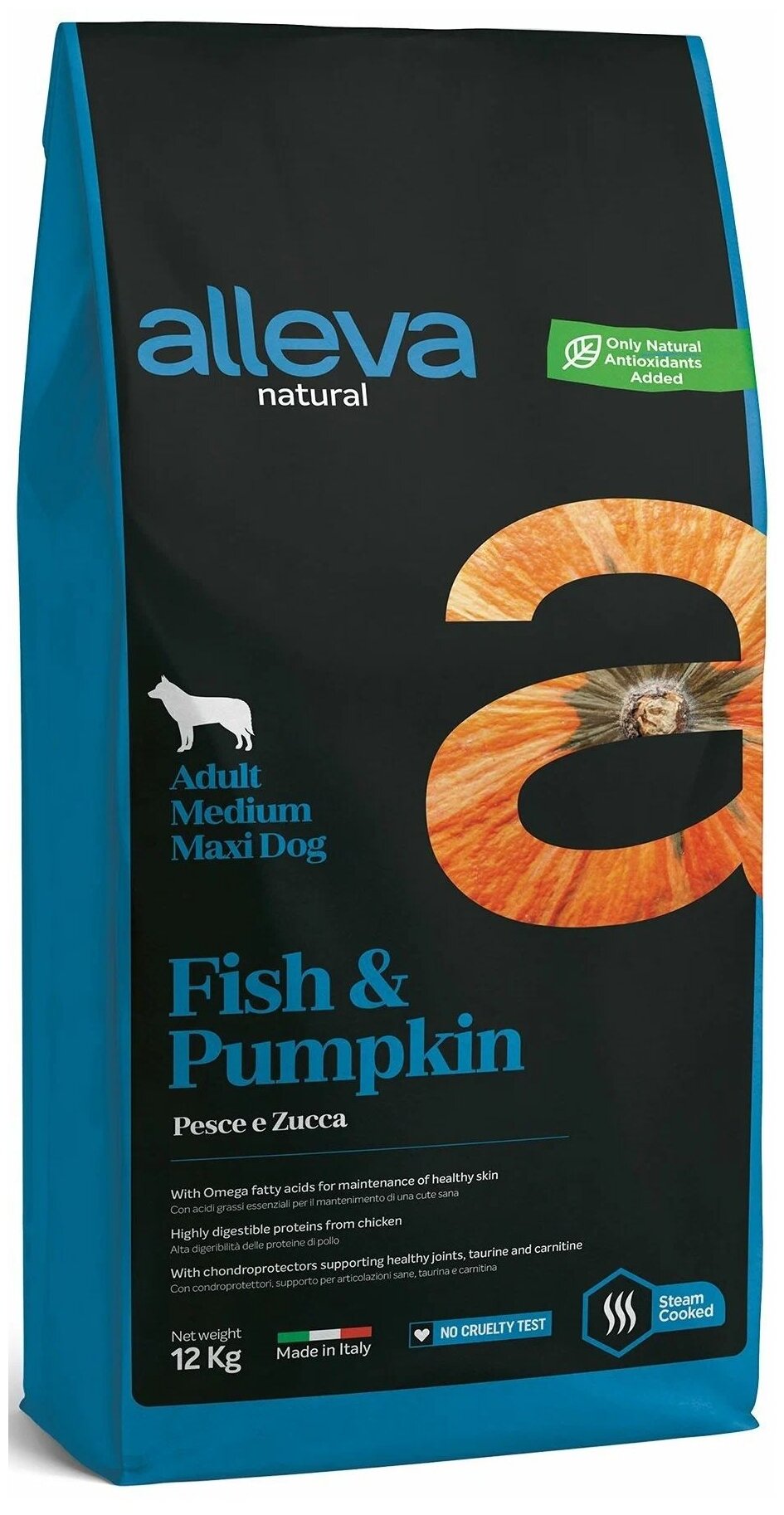 Сухой корм для собак Alleva Natural Fish & Pumpkin Medium/Maxi 12 кг.