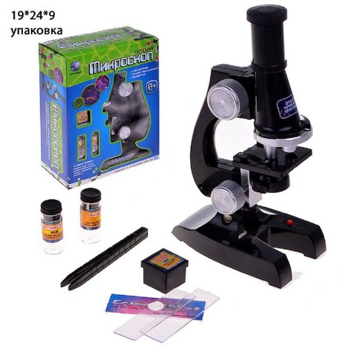 микроскоп tongde на батарейках в коробке 2121c Микроскоп детский на батарейках, в коробке