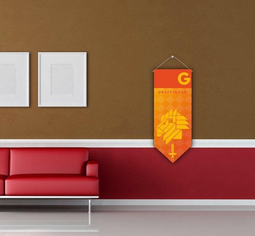 Sihir Dukkani Флаг Гарри Поттер Гриффиндор FLS022, оранжевый - фотография № 6