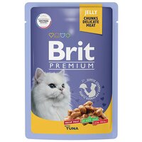 Пауч Brit Premium для взрослых кошек тунец в желе 85гр, 4шт