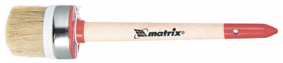 фото Кисть круглая N2, 20 мм, натуральная щетина, деревянная ручка MATRIX 82072
