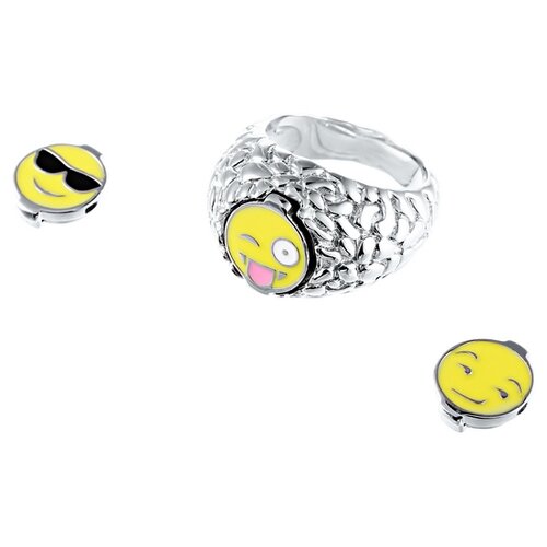 фото Element47 кольцо из серебра 925 пробы с эмалью esr-20858_ko_enam_004_wg, размер 16.75