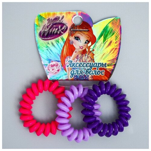Набор резинок 3 шт перламутровые 6 х 5 см Блум WINX 328₽