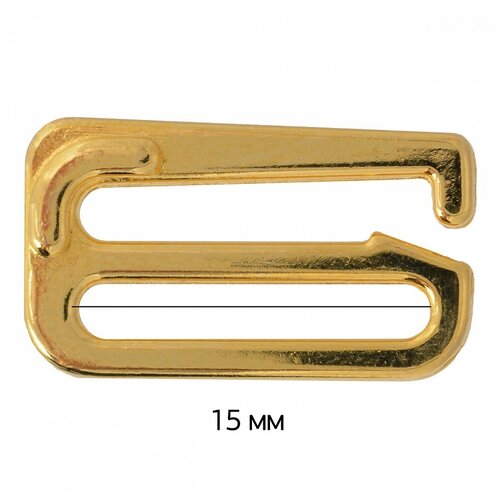 Крючок для бюстгальтера, 14,4 мм, цвет: 16 золото, 50 штук, арт. ARTA. F.2853 (количество товаров в комплекте: 50)