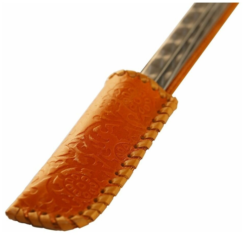 Колчан кожаный - 6 шампуров с деревянной ручкой для баранины 10 мм - 50 см - фотография № 7