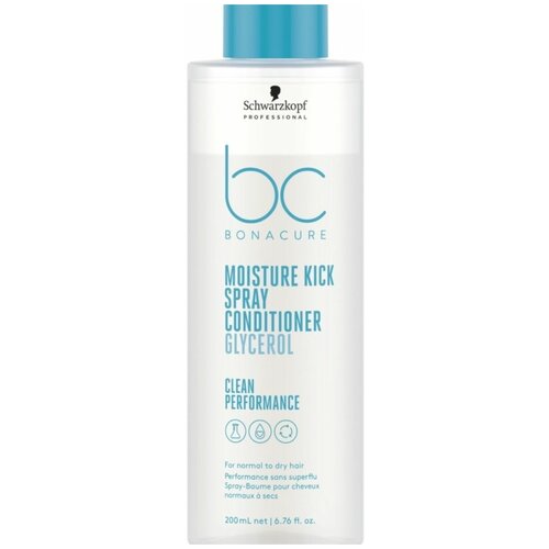 Кондиционер Schwarzkopf Professional Moisture Kick Spray Conditioner Glycerol, 200 мл schwarzkopf professional clean performance moisture kick glycerol treatment интенсивно увлажняющая маска 200 мл