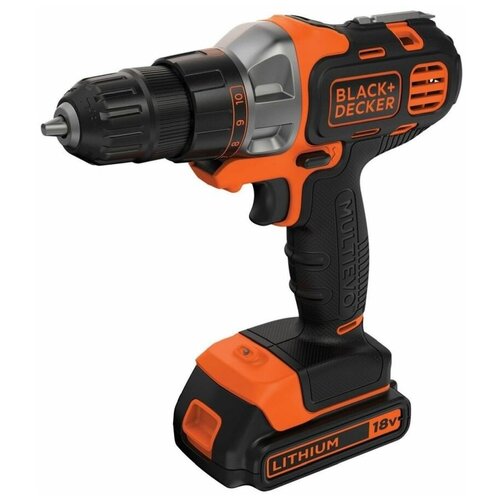 Дрель-шуруповерт BLACK+DECKER MT218K-QW 1.5Ач, с одним аккумулятором дрель шуруповерт black decker bdcdd18n xj