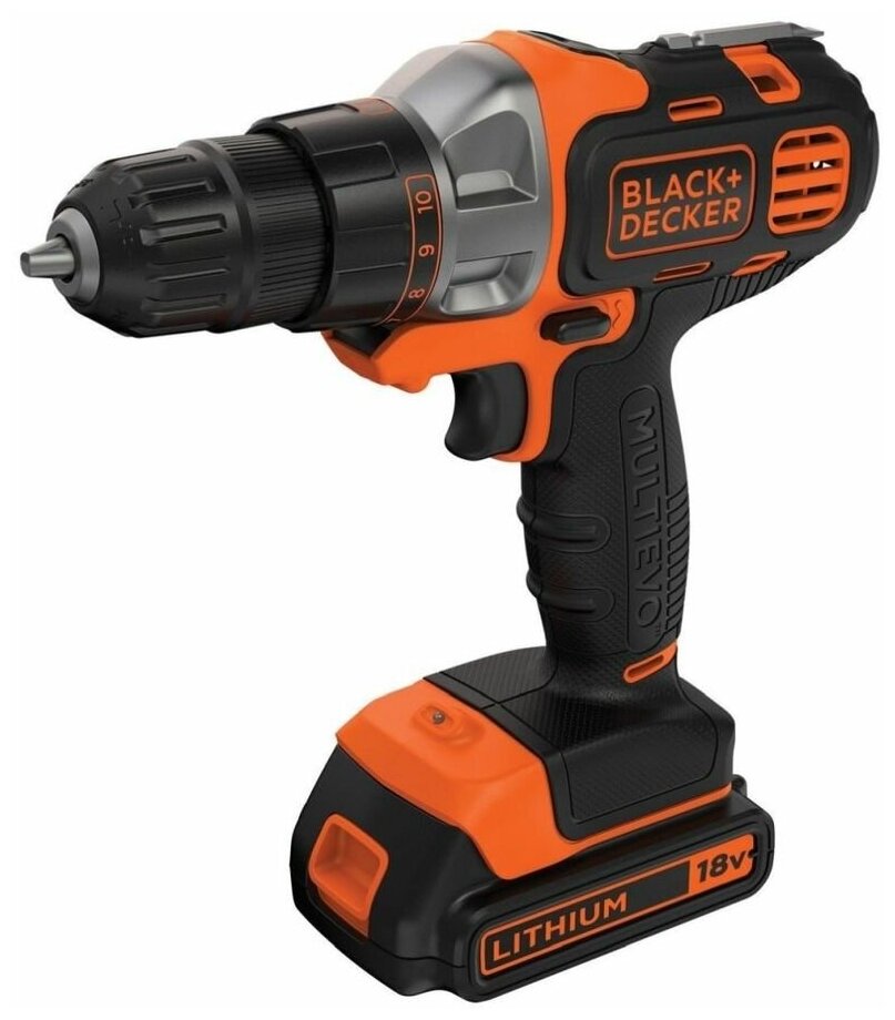 Дрель-шуруповерт BLACK+DECKER MT218K-QW 1.5Ач с одним аккумулятором