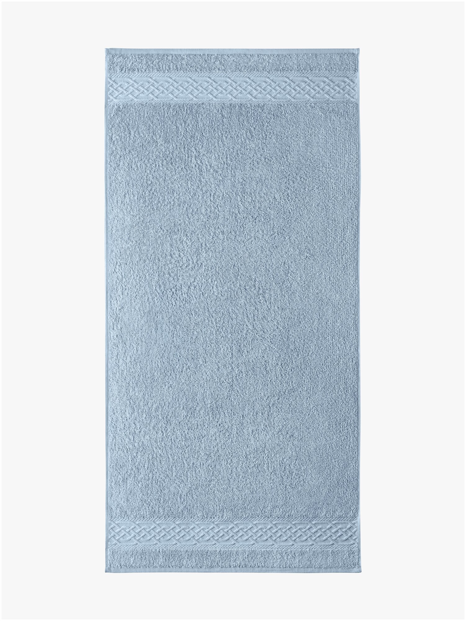 Полотенце махровое ARUA, жаккардовые 70*140 +/-2см хлопчатобумажное, гладкокрашеное, модель "Кристиан" голубой - фотография № 2