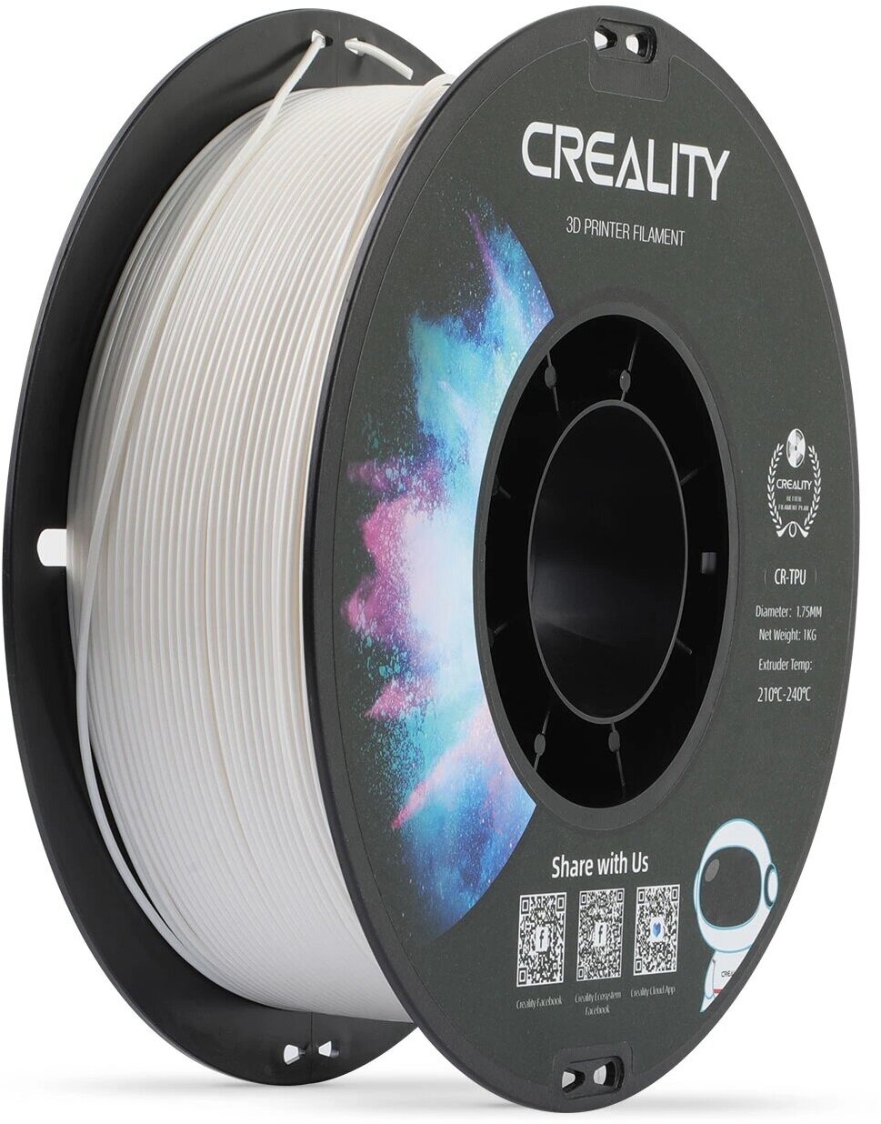 Филамент Creality CR-TPU 1.75mm 1kg белый