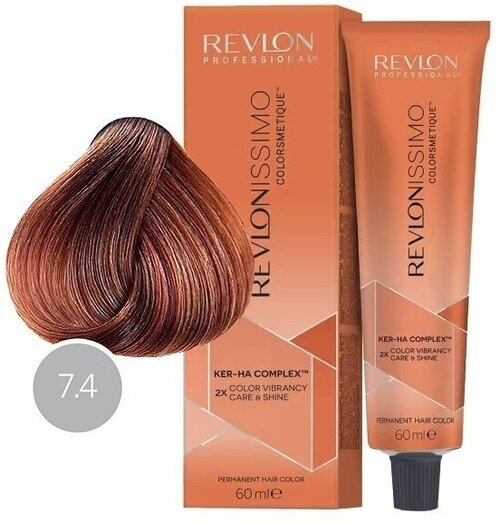 Revlon Professional Ker-HA complex, 7.4 блондин медный, 60 мл