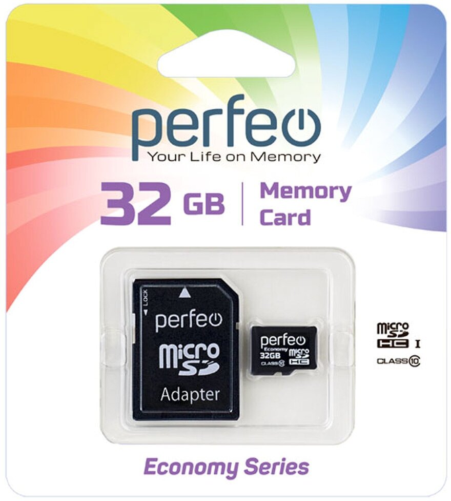 Perfeo Карта памяти Perfeo microSD 32GB High-Capacity (Class 10)