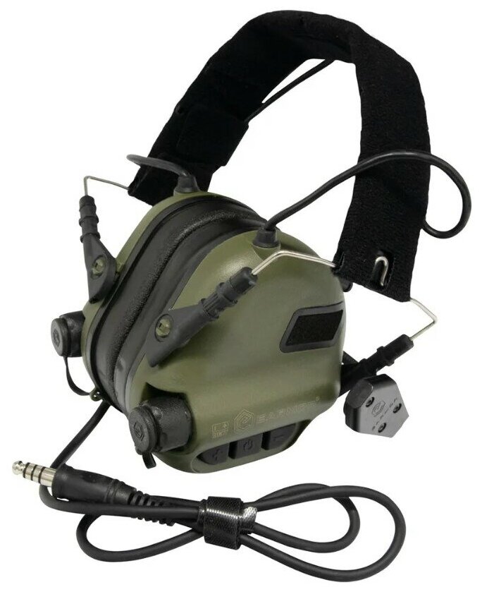 Стрелковые радиофицированные активные наушники Earmor M32 (green)