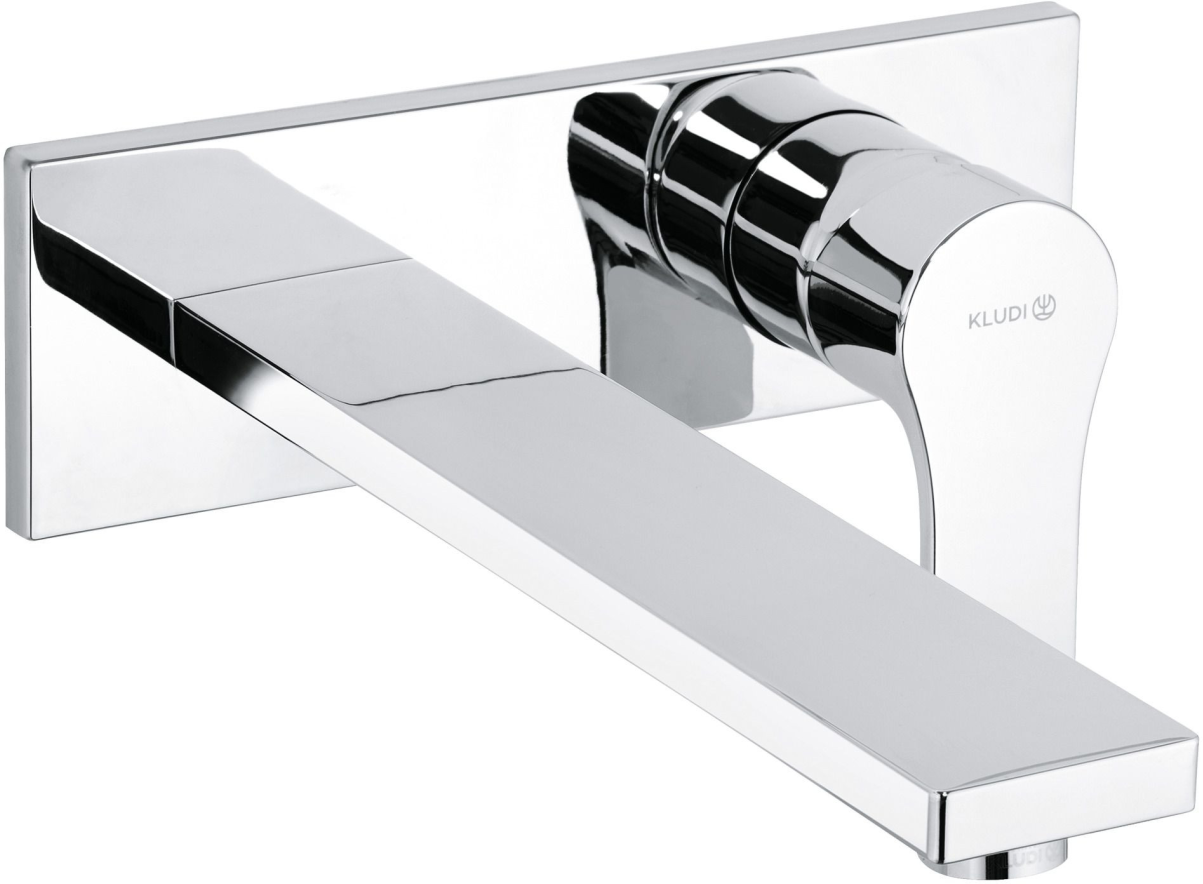 Смеситель для раковины KLUDI ZENTA SL настенный, внешняя монтажная часть, длина излива, 230 мм, хром (482480565)