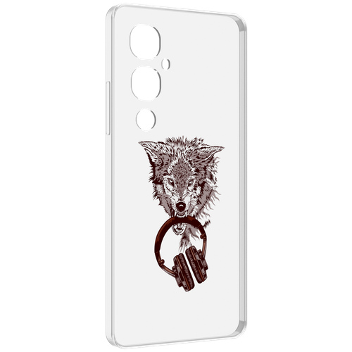 Чехол MyPads дикий волк для Tecno Pova 4 Pro задняя-панель-накладка-бампер