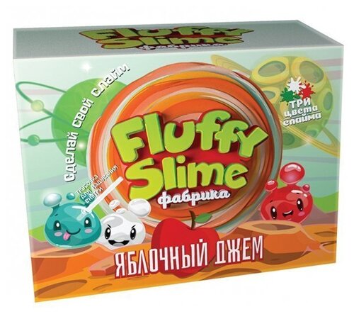 Инновации для детей Fluffy slime фабрика. Яблочный джем, красный