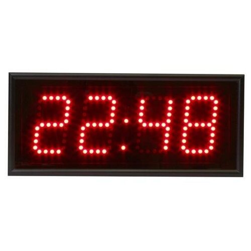Часы настенные электронные Импульс 408-R, цвет свечения красный, 320x140x65мм