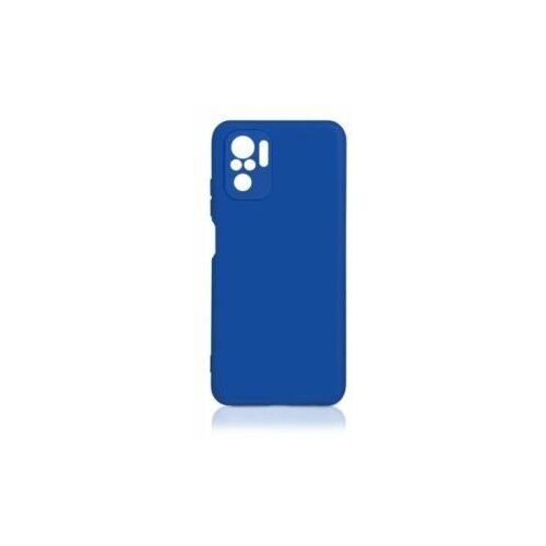Силиконовый чехол DF с микрофиброй для Xiaomi Redmi Note 10/10S Blue чехол df для redmi note 10 10s с микрофиброй black xioriginal 19