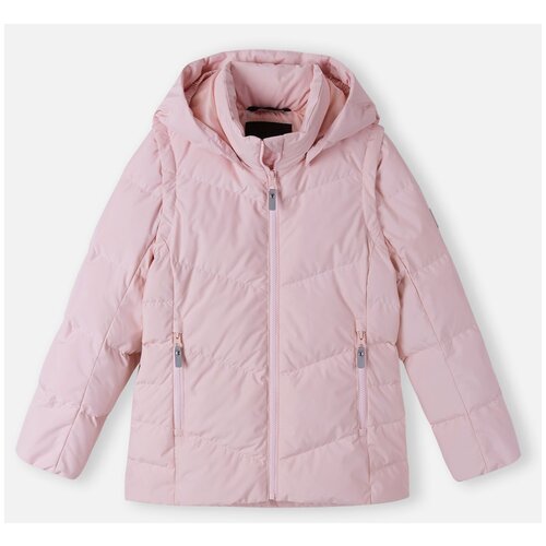 фото Пуховик reima, демисезон/зима, карманы, капюшон, размер 104, розовый