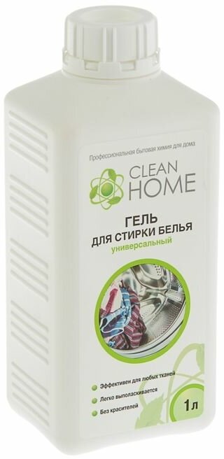 Гель для стирки Clean home гель, универсальное, 1 л