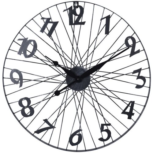 Часы настенные KOOPMAN BICYCLE WHEEL D600мм черные металл