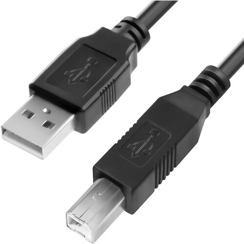Кабель 1.8m USB 2.0, AM/BM, черный Кабель Greenconnect 4PH-R90034
